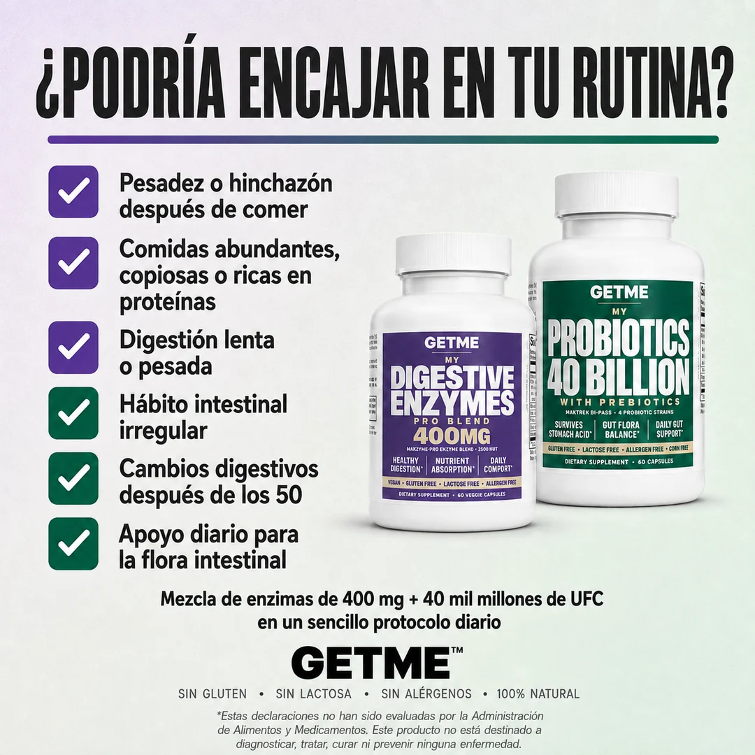 ¿Podría encajar en tu rutina? Hinchazón, comidas pesadas, hábito irregular, apoyo a la flora intestinal