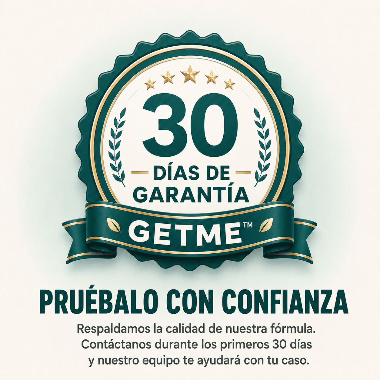 Garantía de satisfacción de 30 días de Getme