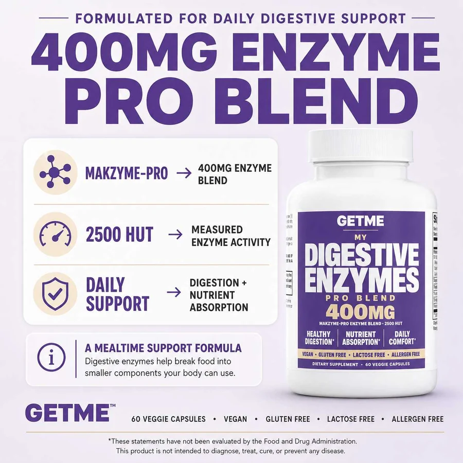 Enzymes plus three Lactobacillus strains in one capsule
