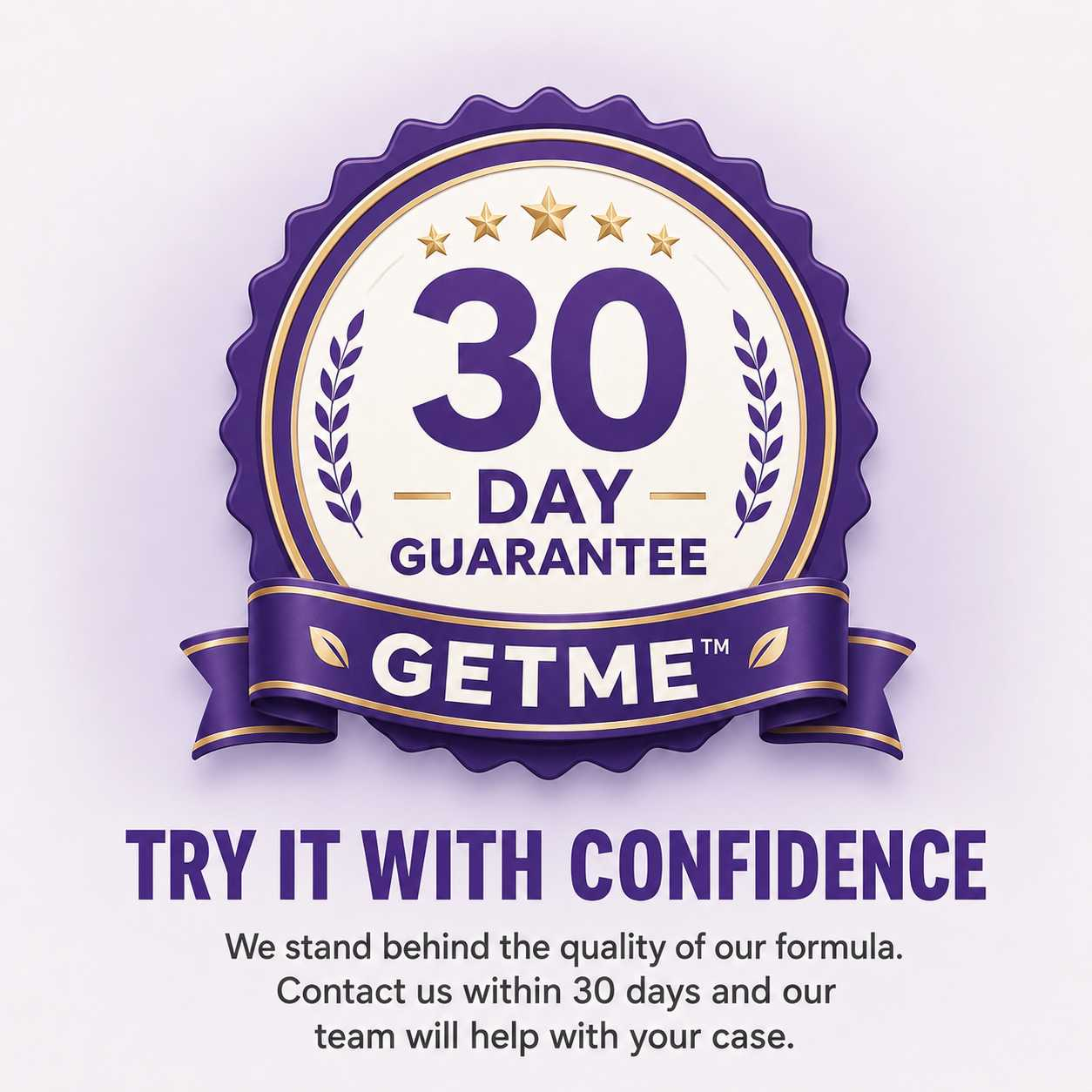 30-day satisfaction guarantee from Getme