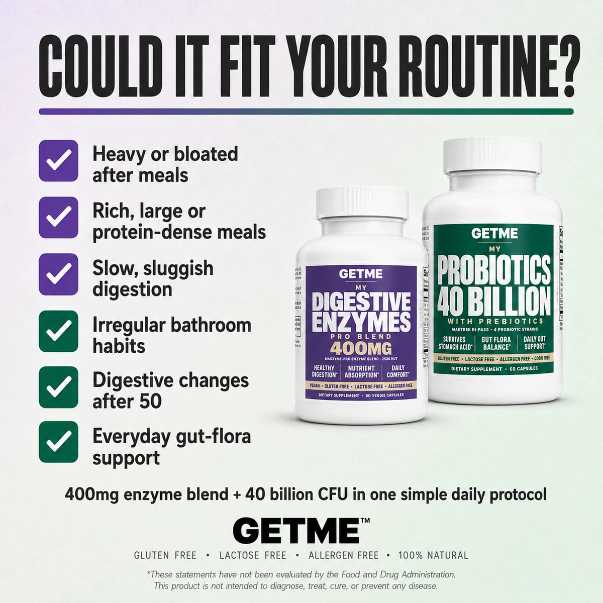 Could it fit your routine? Bloating, heavy meals, irregular habits, gut flora support