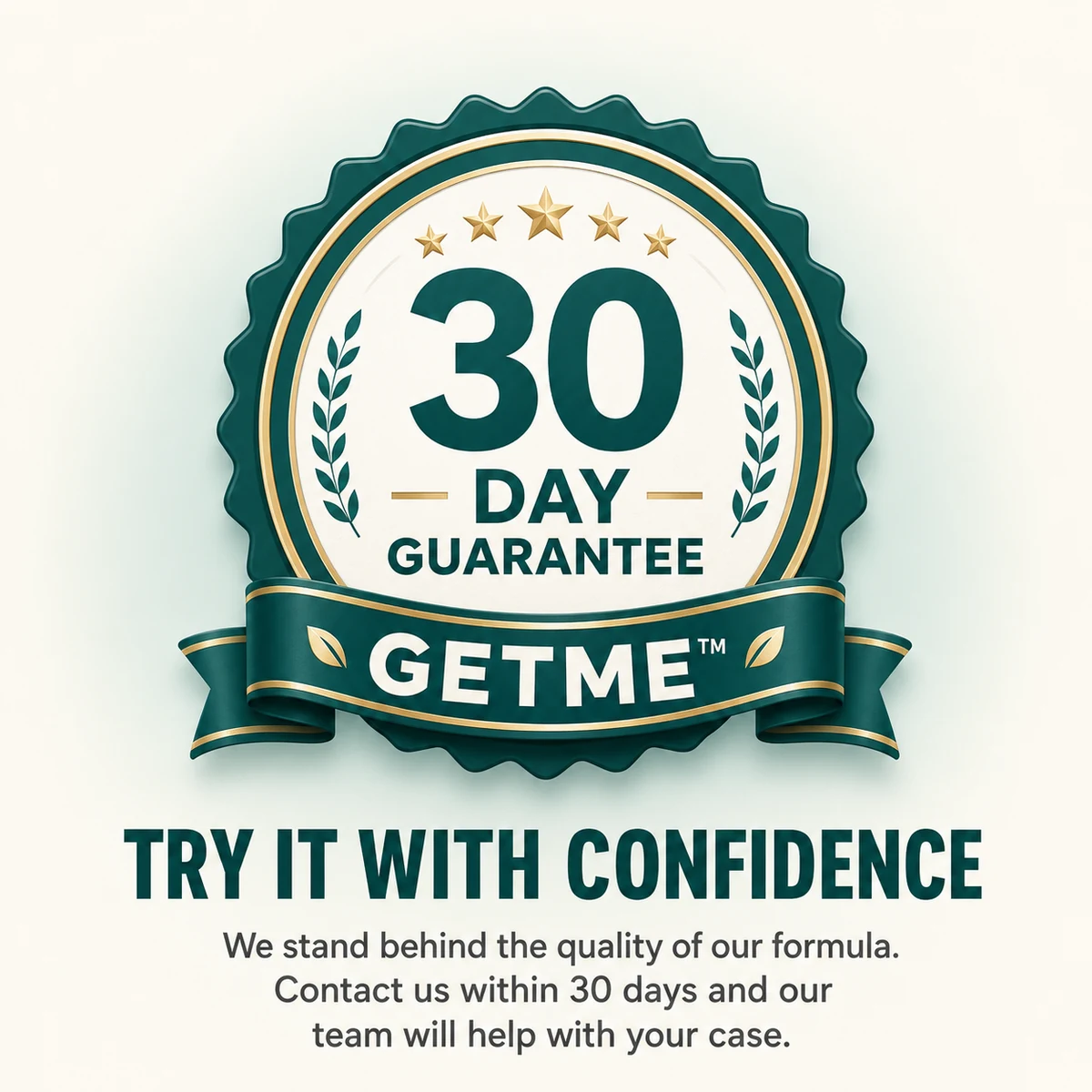 30-day satisfaction guarantee from Getme