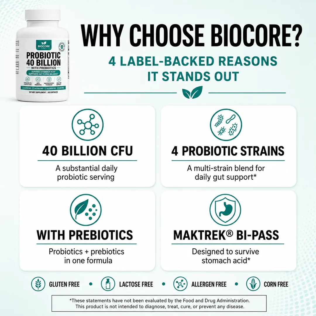 Why choose BioCore: 4 label-backed reasons