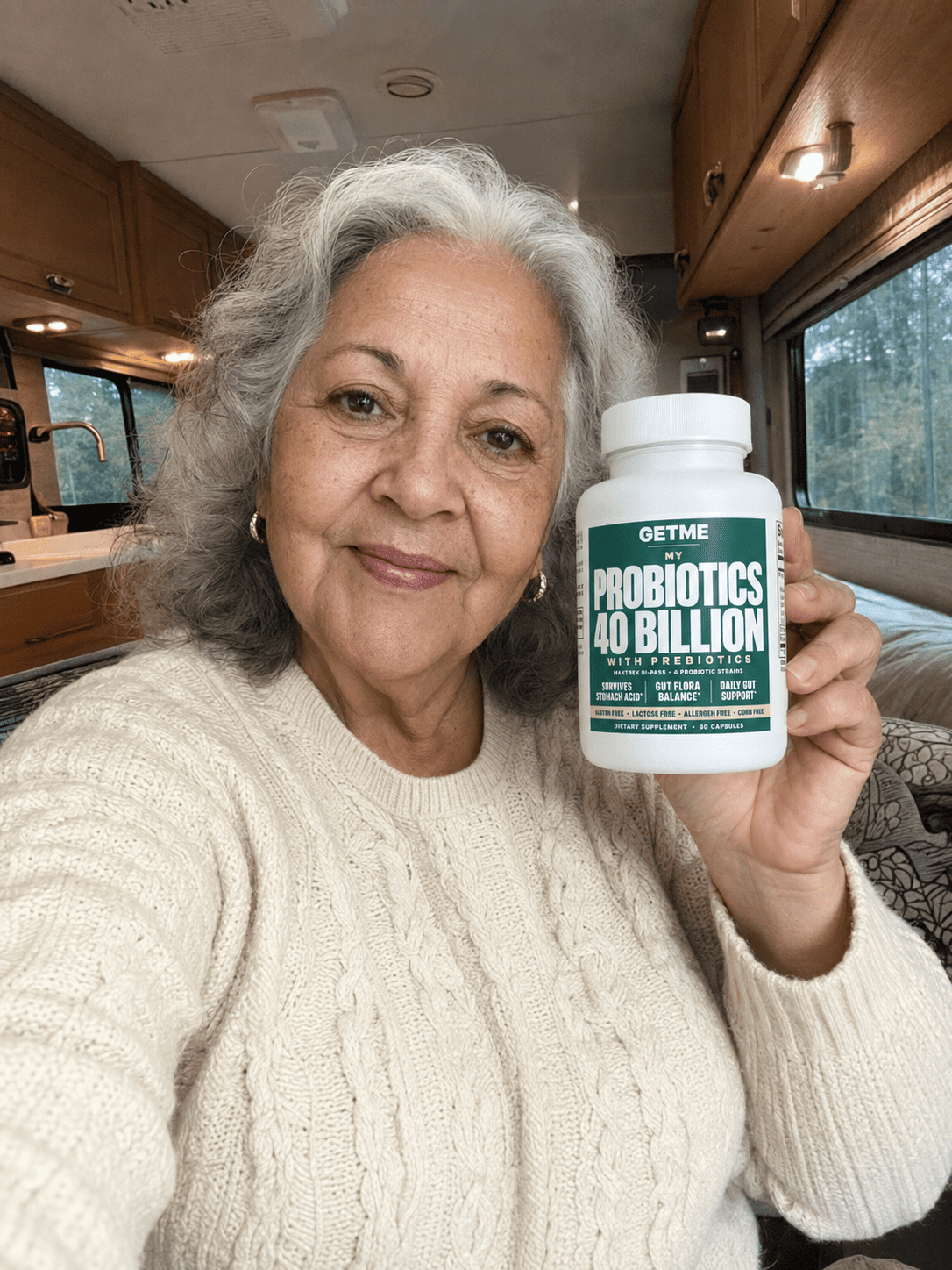 María Salazar con Getme Probióticos 40 Billones