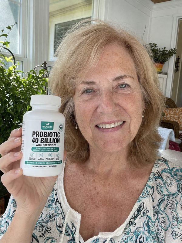 Linda Peterson with Probiotic 40 Billion