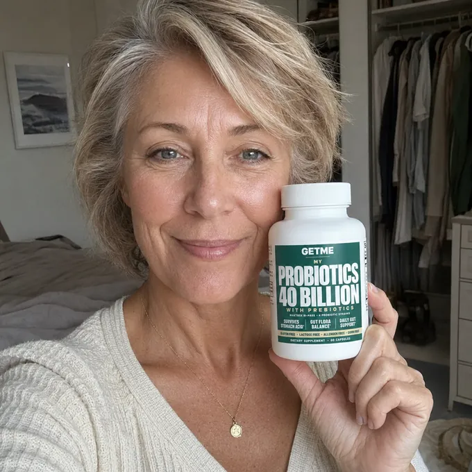 Barbara Collins with Getme Probiotics 40 Billion