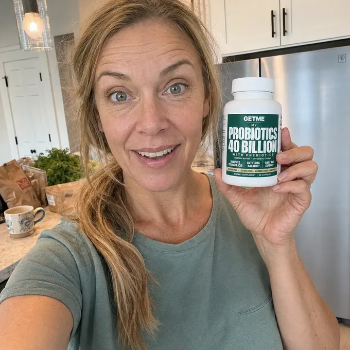 Jamie Miller with Getme Probiotics 40 Billion