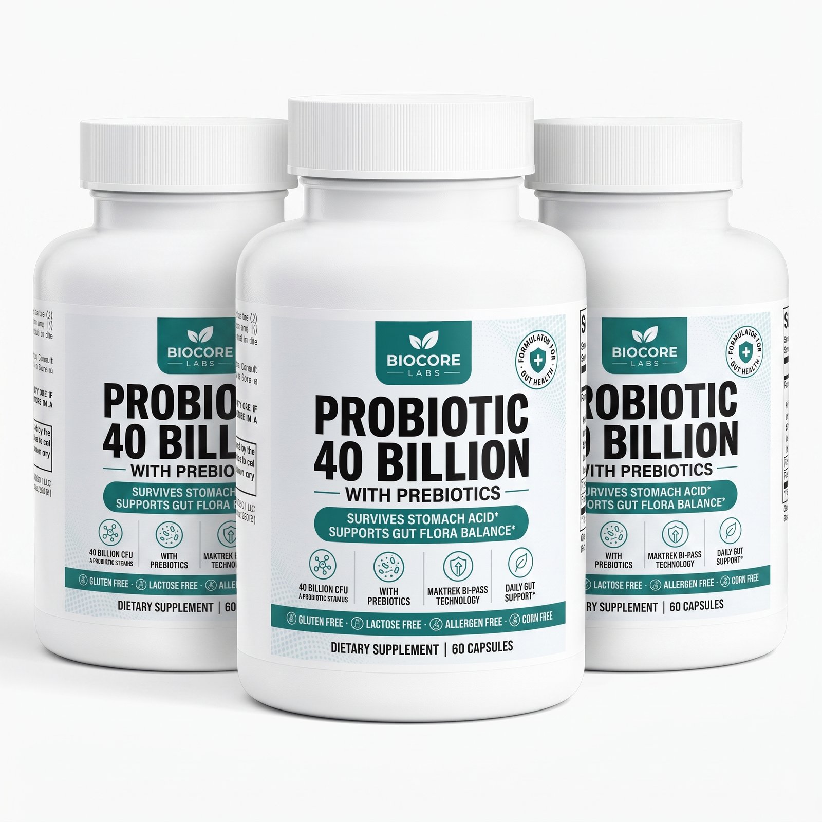 Probioticos 40 Billones con Prebioticos Pack 3